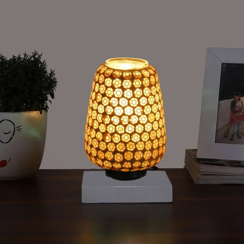 Prismyre Glass Table Lamp With Wooden Base - Multicolor media 3