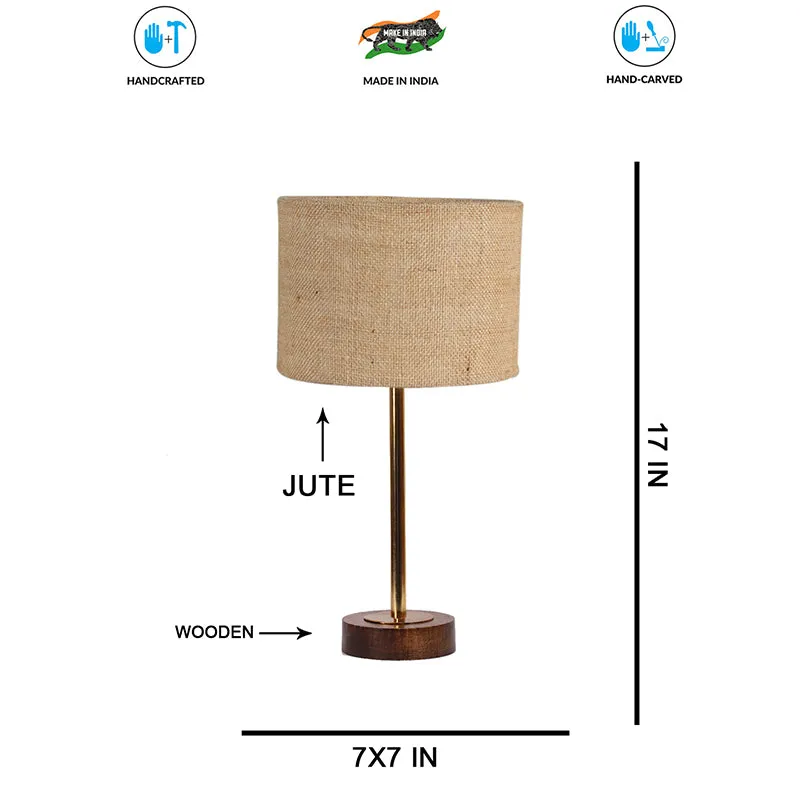Sienna I Rodin Wooden Table Lamp - Beige,Gold,Brown media 7