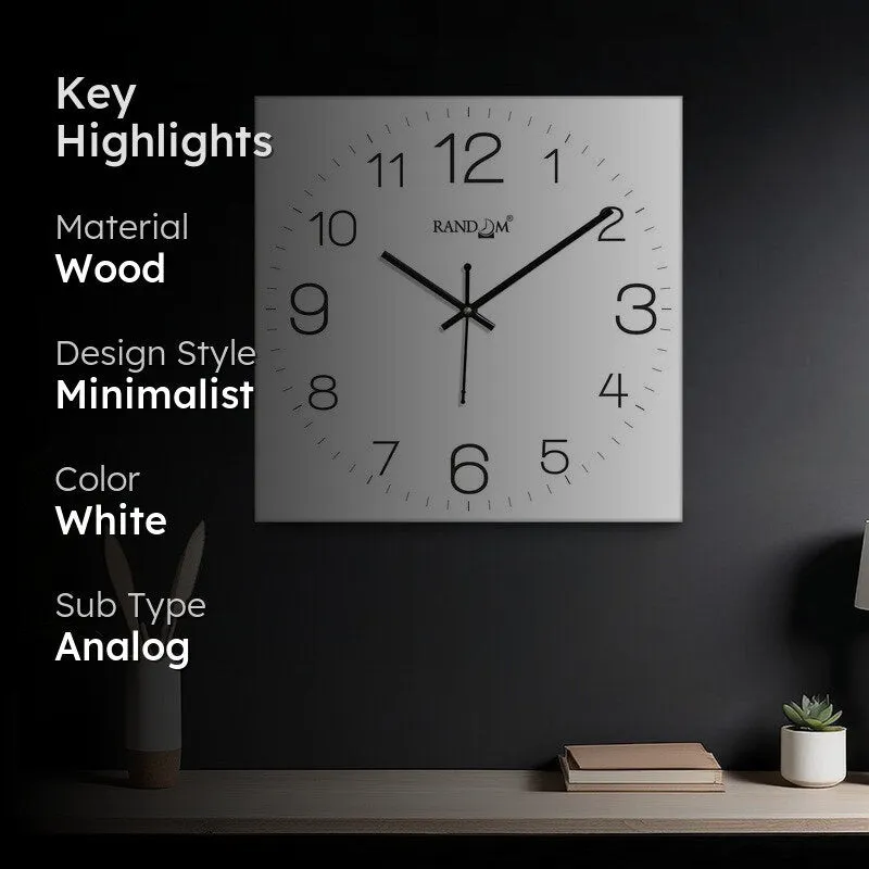 Elqen Analog Wall Clock - White media 2