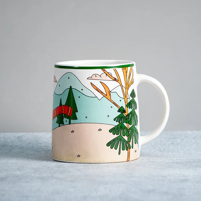 Animated Ceramic Coffee Mug (300 mL Each) - Set of Two media 4