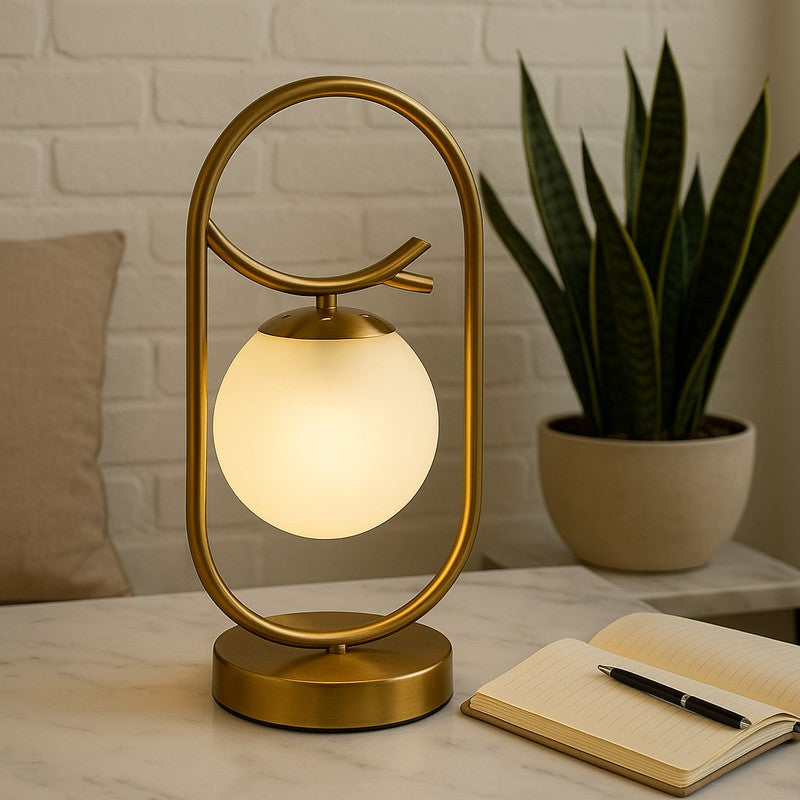 Halora Metal Table Lamp - Gold,White