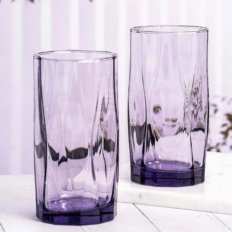 Hyompora Lilac Water Tumbler (425 ML) - Set Of Six media 3