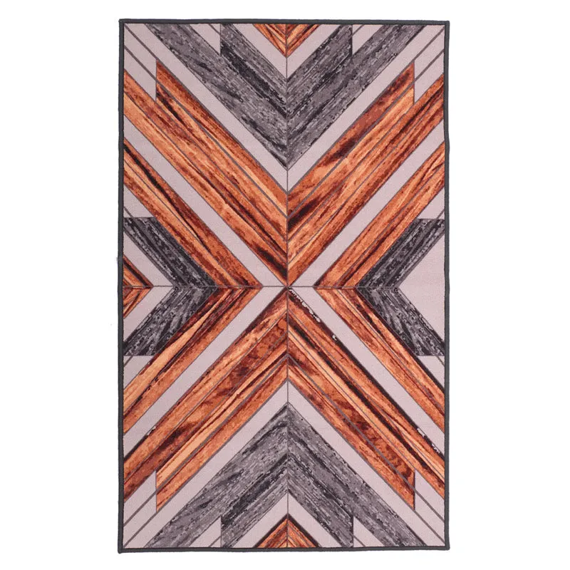 Rustic Diagonals Anti-Skid Carpet media 1