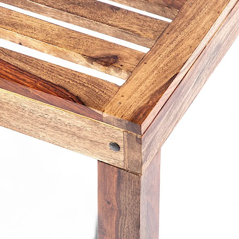 Nervon Sheesham Wooden Center Table - Light Brown media 5