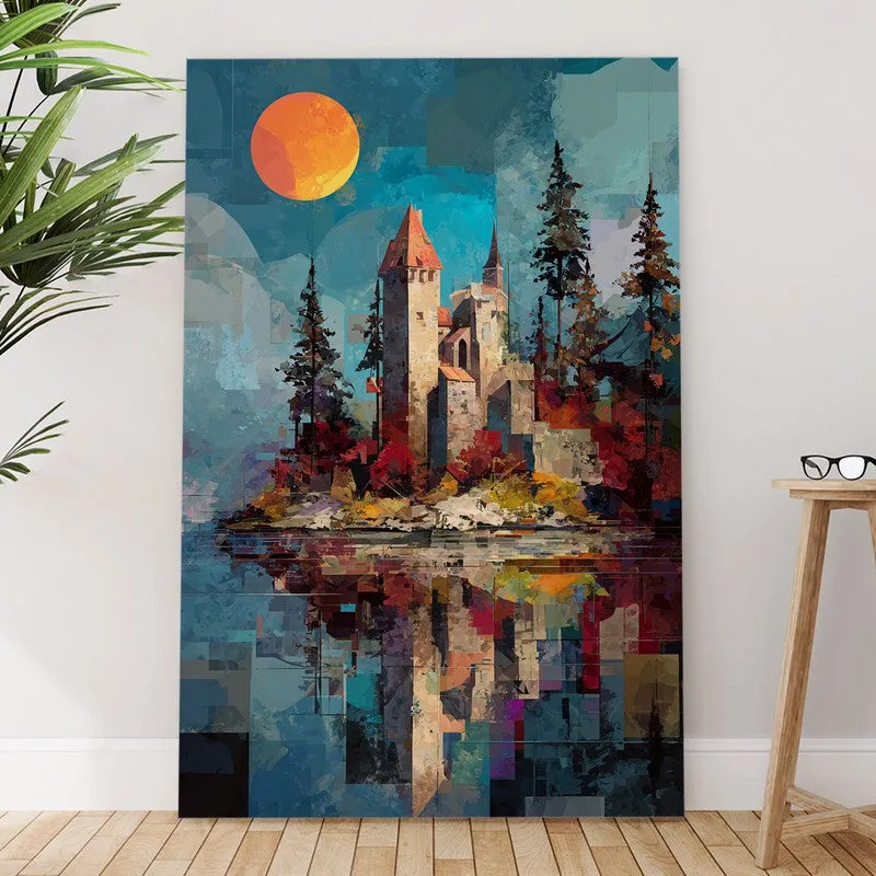 Serene Island Fortress Canvas Wall Art media 6