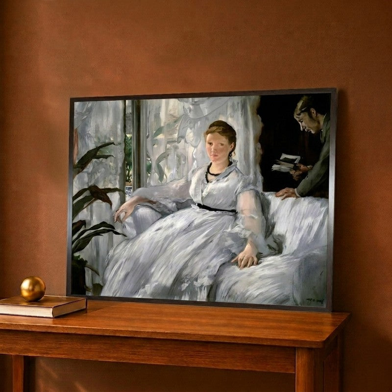 Reading Portraits of Suzanne Manet and Her Son Leon Koella Leenh off Canvas Wall Painting - 40 x 30 Inches