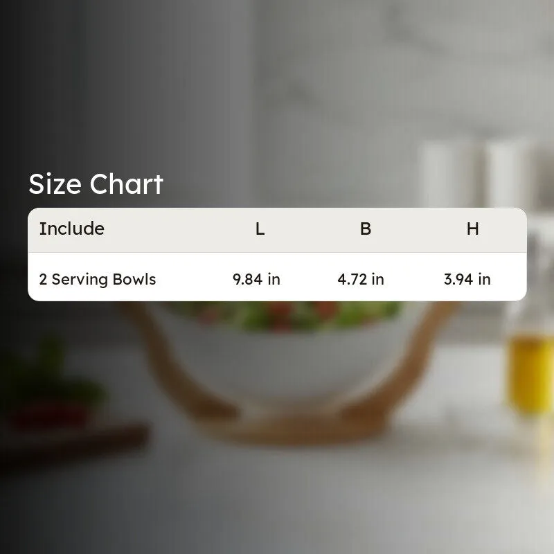 Table Bloom Ceramic Serving Bowls( 900 mL Each) - Set Of Two media 8