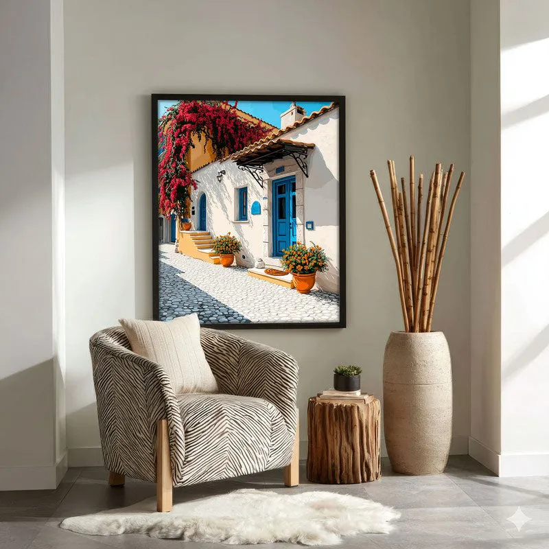 Azureway Canvas Wall Painting - Black Frame media 4