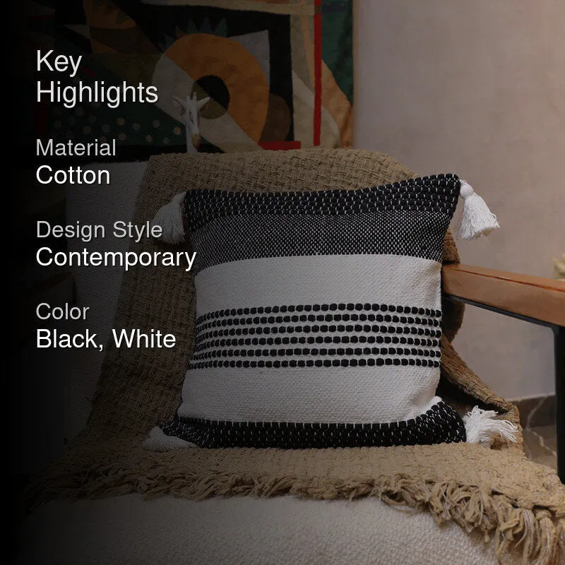 Tuft & Tumble Tufted Cushion Cover - Black & White media 2