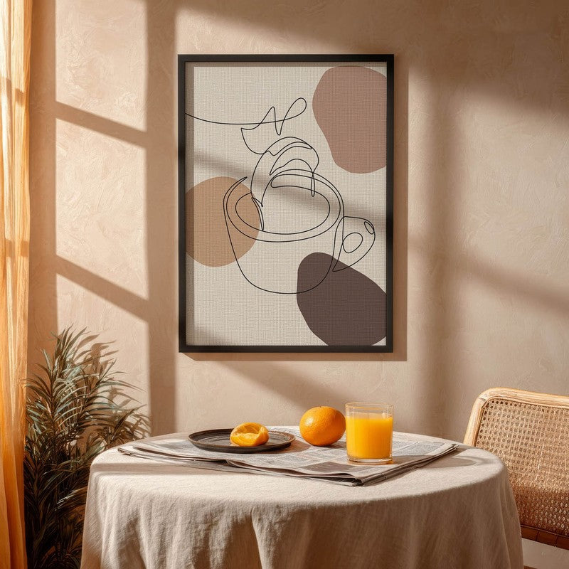 Caffeine Archival Canvas Wall Art - Black media 4