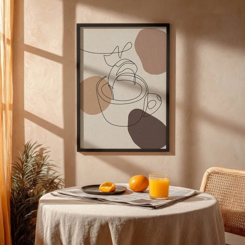 Caffeine Archival Canvas Wall Art - Black media 4