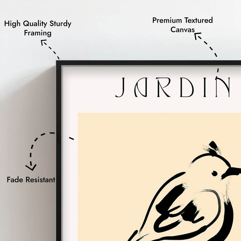 Chirping Melody Archival Canvas Wall Art - Black Frame media 7