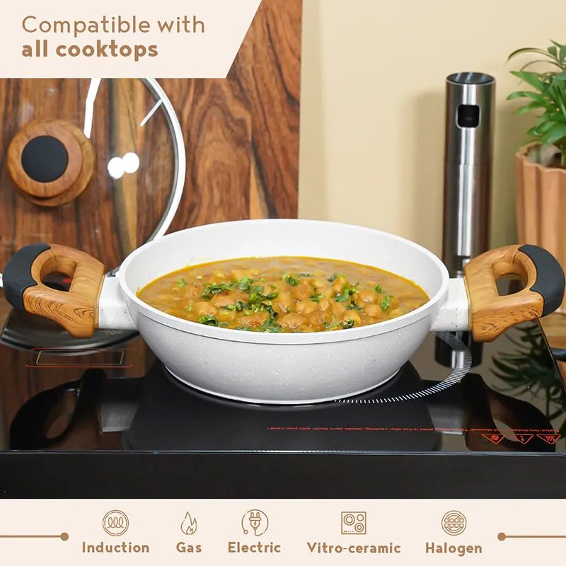 Bergner Nano Sear Non-Stick Kadhai With Lid (20 cm) - 1200 mL - 3