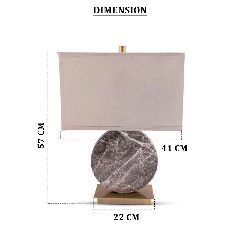 AarviDecor Marlow Classic Fabric Table Lamp - Grey media 8