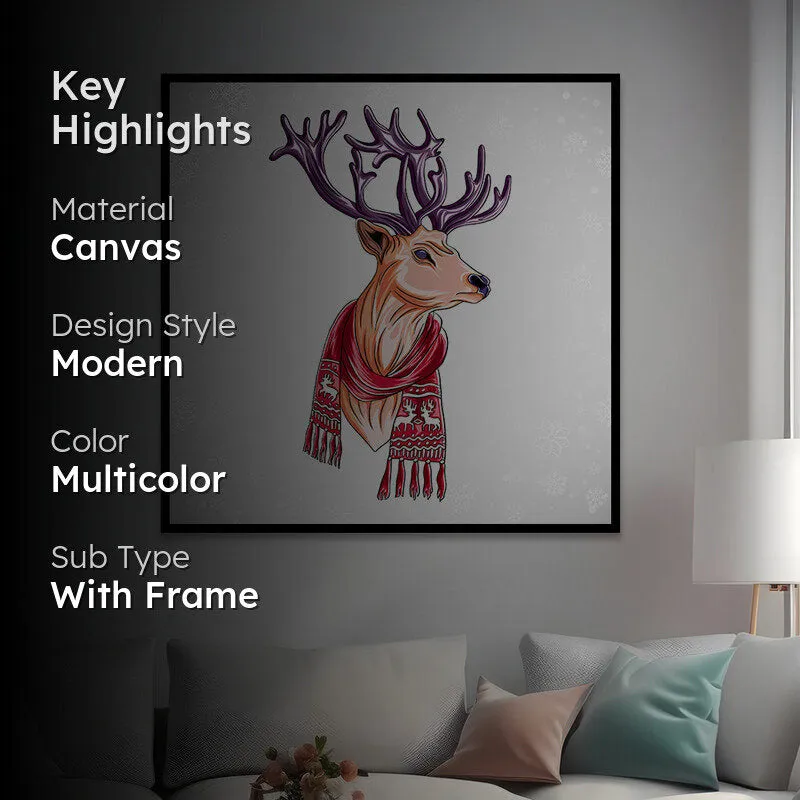 Santa Reindeer Wall Painting media 2