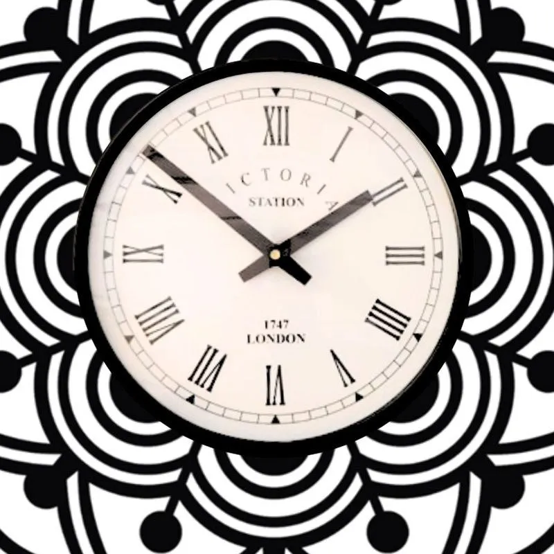Ornaflora Steel Analog Wall Clock - Black media 5