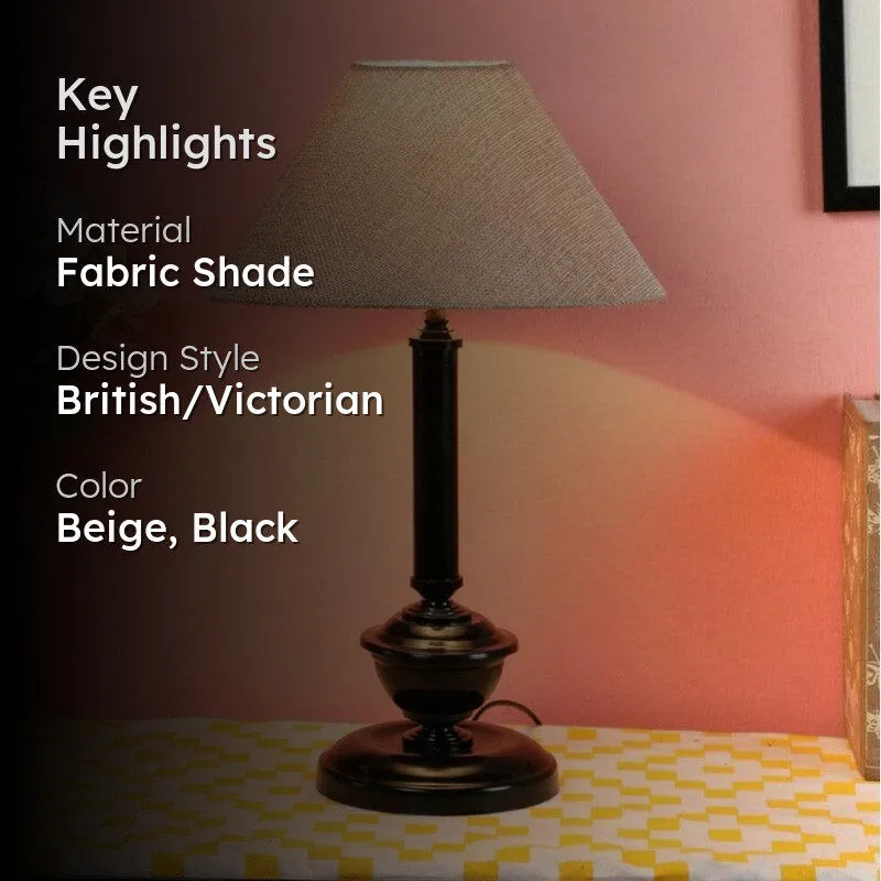 Laepo Agatha Fabric Table Lamp - Beige,Black media 2