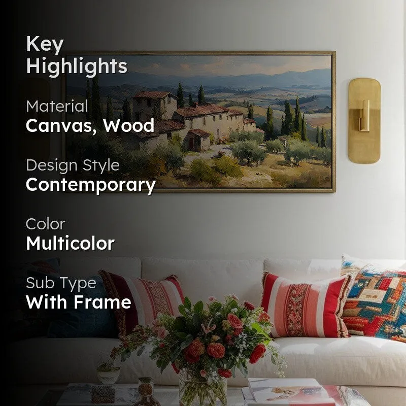 Pastoral Ease Canvas Wall Painting With Frame media 2