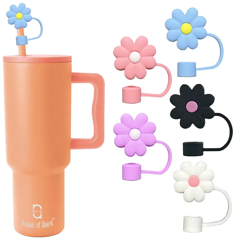 Pastel Daisy Straw Cover - Set Of Five media 4