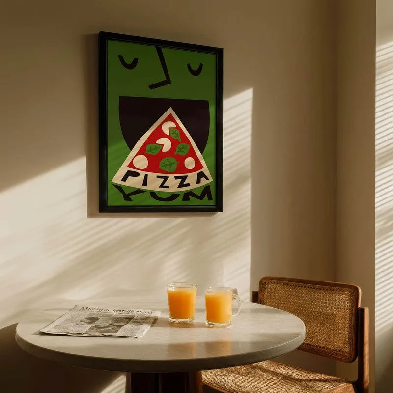 Pizza Bliss Archival Canvas Wall Art - Black media 5