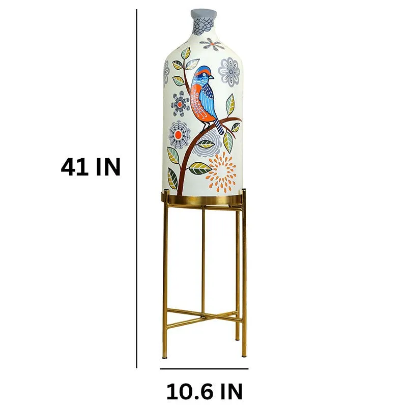 Altair Hand Painted Metal & Glass Floor Lamp media 5