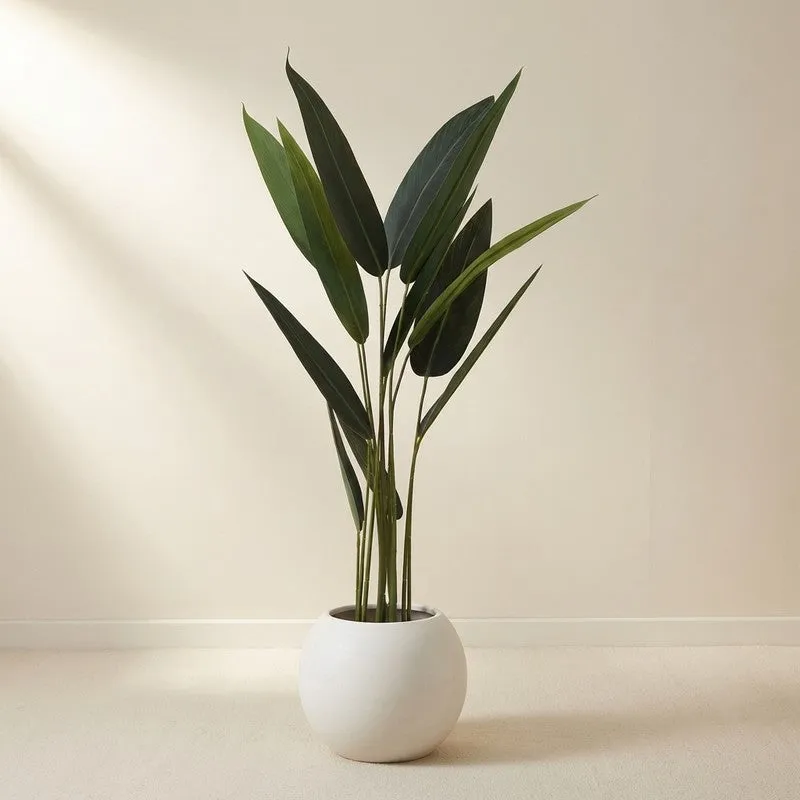 Tranquil Leaf Artificial Plant With Black Plastic Pot - 4.3 ft media 3