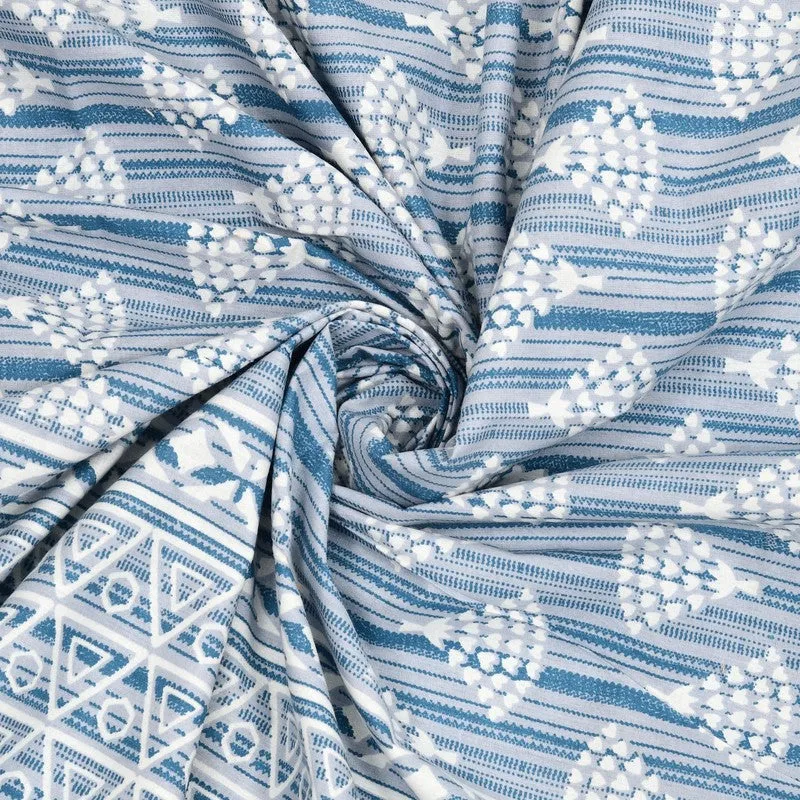 Craftis Cotton Bedsheet (Blue,White) - 240 TC media 5