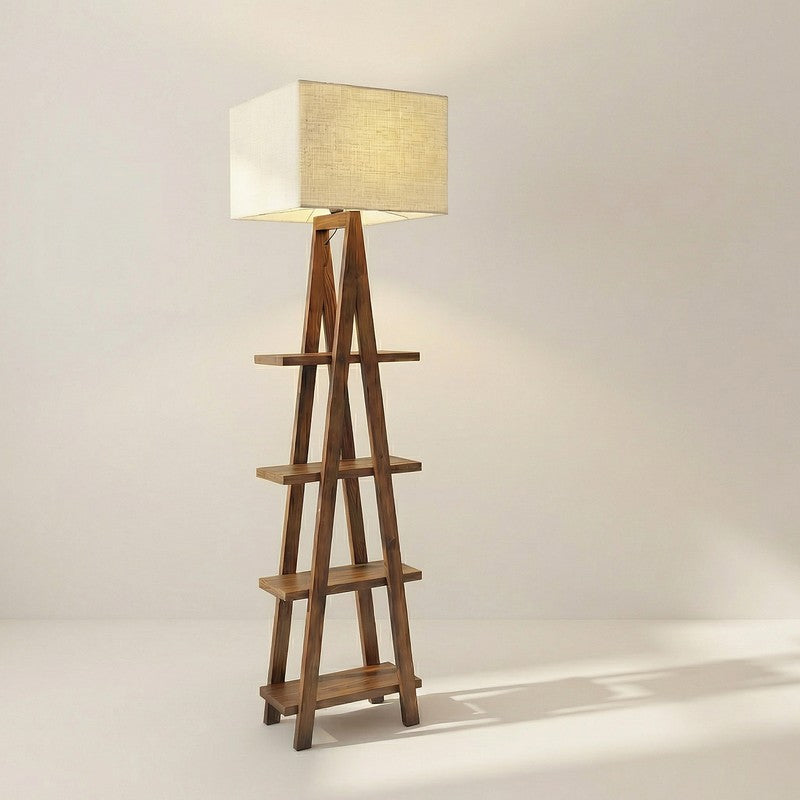 Brontis Shelf Wooden Floor Lamp media 8