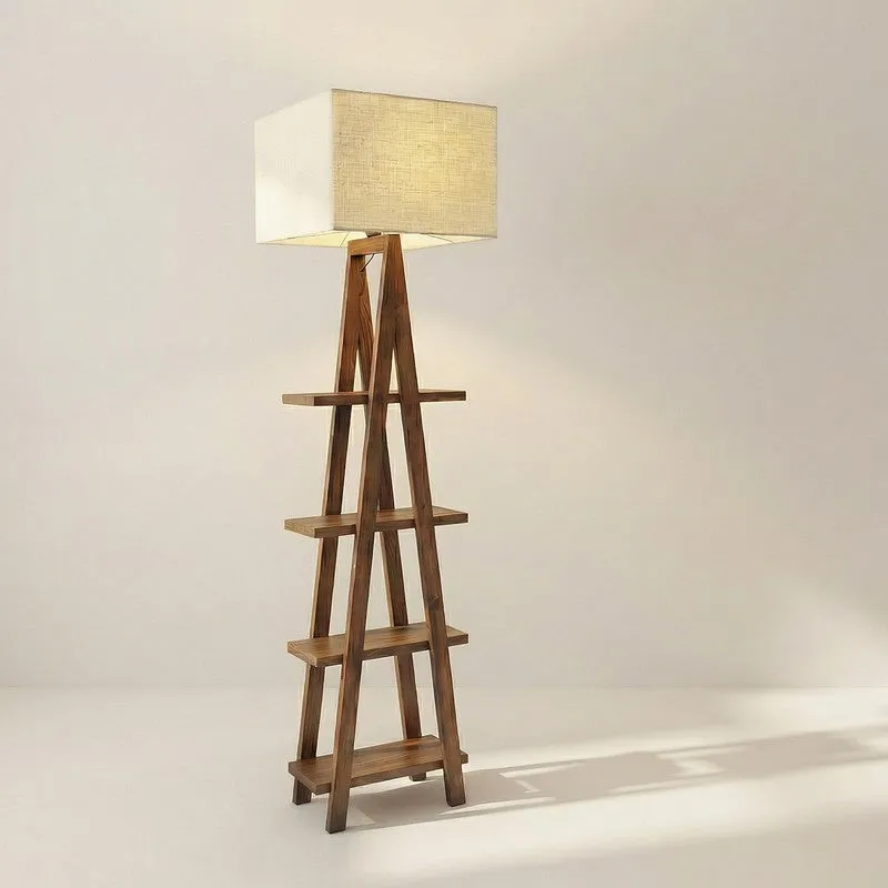 Brontis Shelf Wooden Floor Lamp media 8