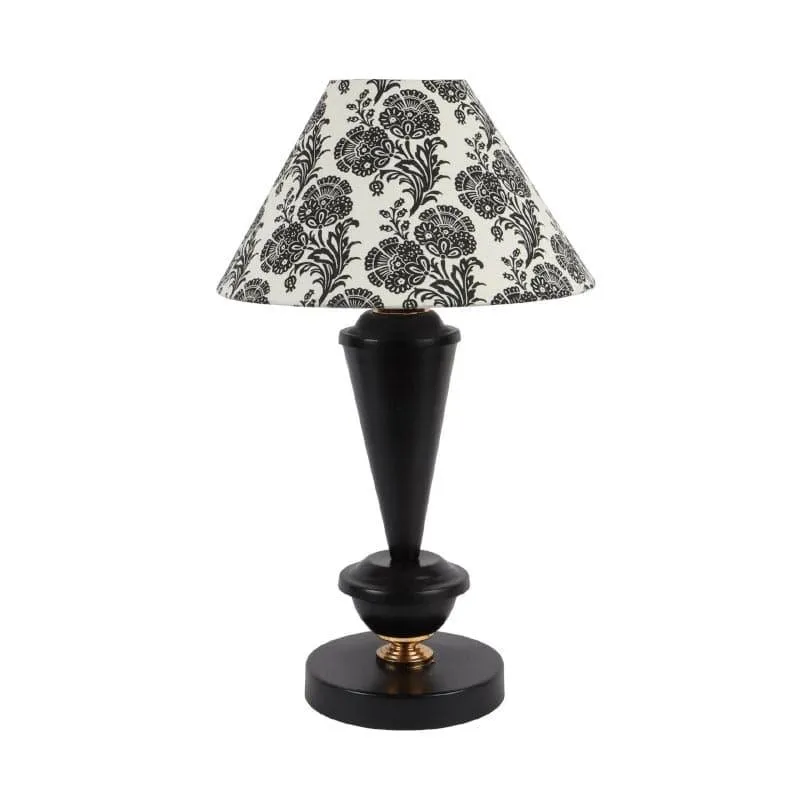 Filigree Haskell Fabric Table Lamp - Black,White media 4