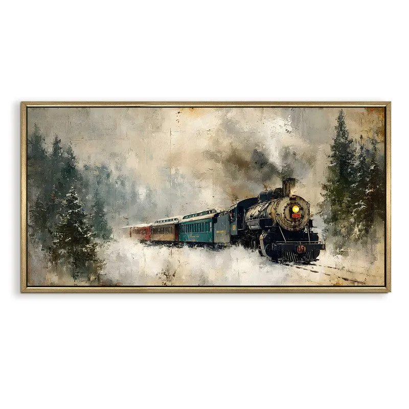 Frosted Pines Canvas Wall Painting With Frame media 3