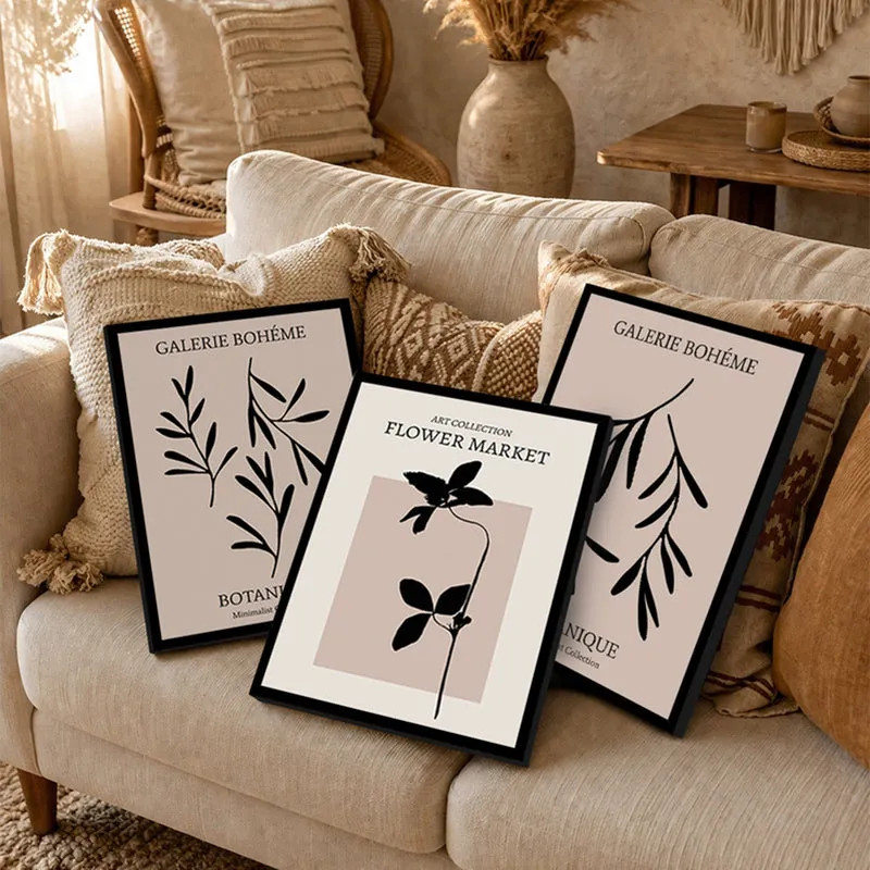 Botanique Vintage Wall Painting With Frame - Set Of Three media 4