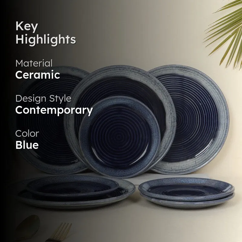 Seravelle Dinner Plate (Blue) - Set of Eight media 2