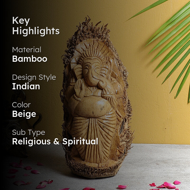 Roots of Ganesha Bamboo Showpiece media 2