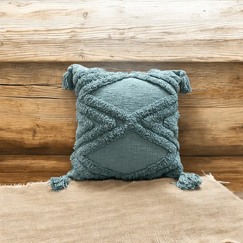 Squish & Stitch  Tufted Cushion Cover - Blue media 5