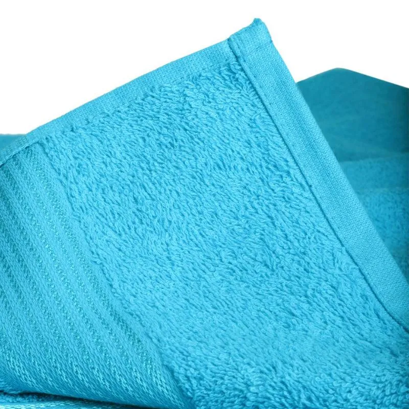 Bodil Bath Towel (Light Blue & Brown) - Set Of Two media 4