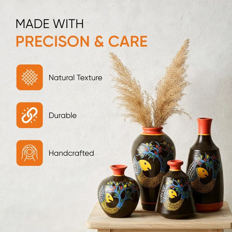 Meluha Terracotta Vase - Four Piece Set media 6
