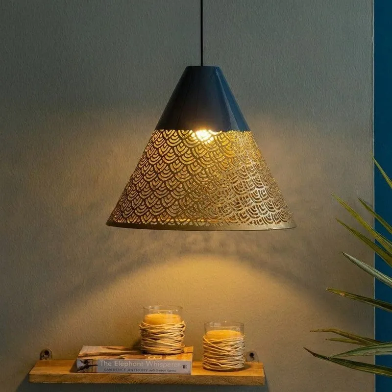 Orange Tree Ralp Conical Steel Ceiling Lamp media 1