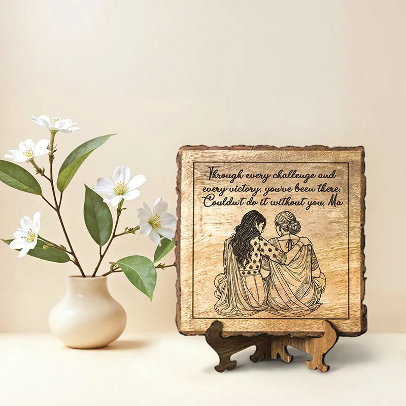 Every Challenge & Victory Wood Showpiece - Square media 1