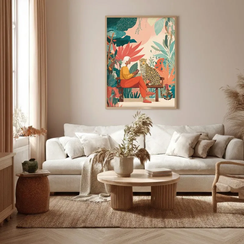Benchside Bond Canvas Wall Painting - Brown Frame media 5