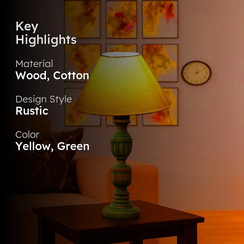 Arvello Vyno Wooden Table Lamp - Yellow media 2