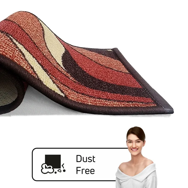 Hiro Abstract Nylon Door Mats - Maroon media 5