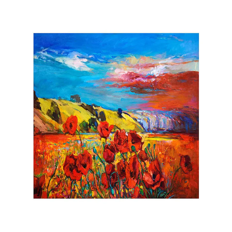 Countryside Red Poppies Wall Painting media 5
