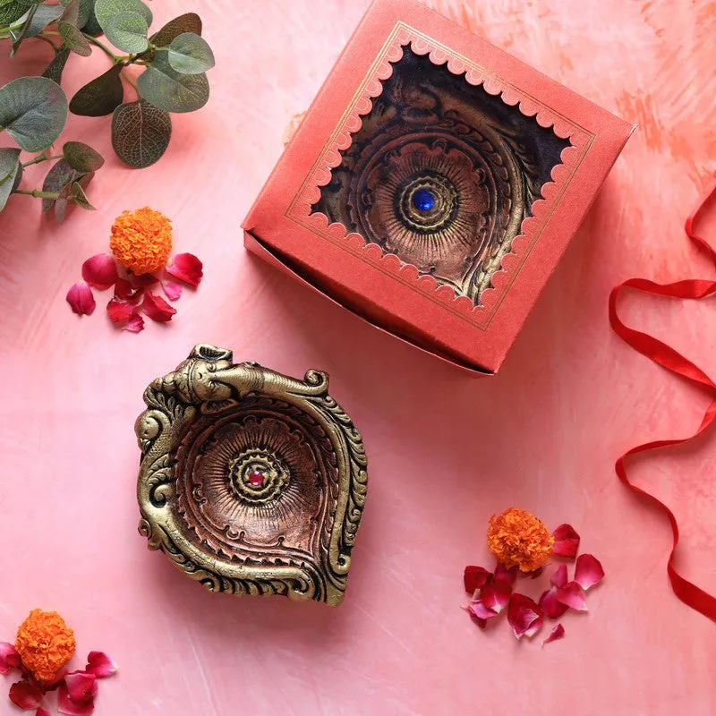 Elephant Grace Diya - Set Of Two media 3