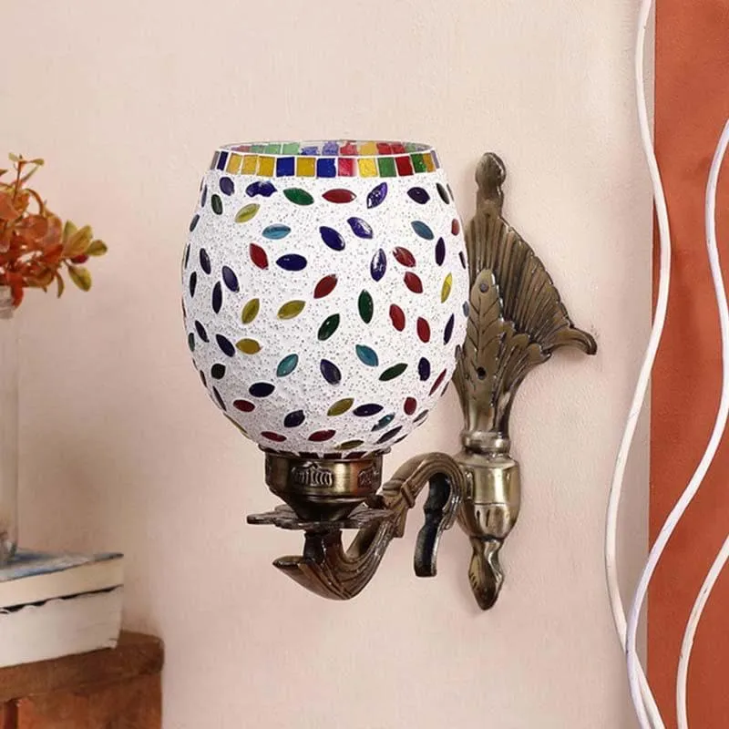 Mosaic Droplets Glass & Metal Wall Lamp media 3