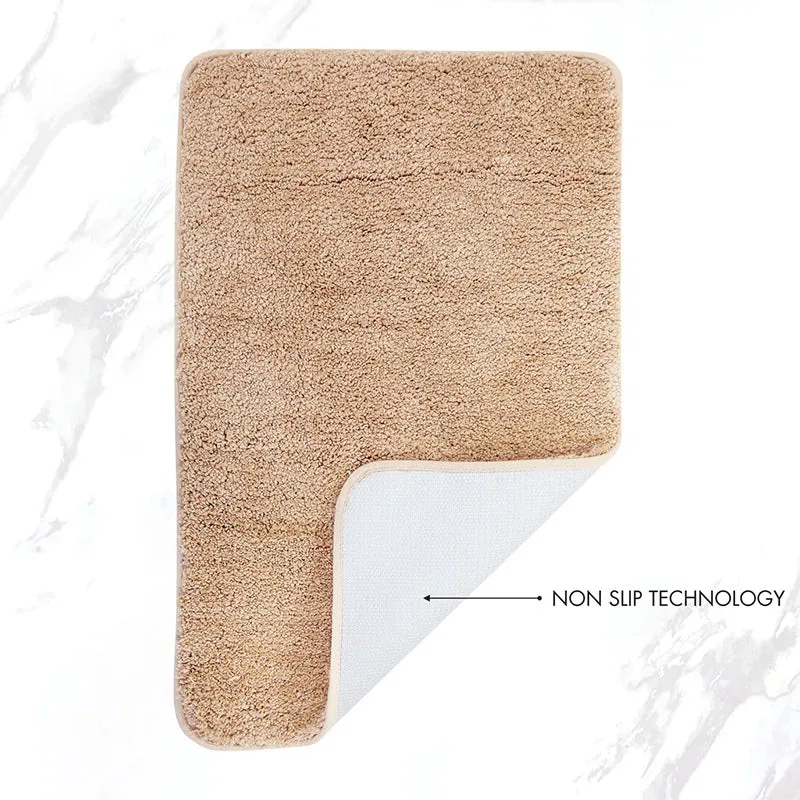 Helen Anti Skid Bath Mat & Contour Mat (Beige) - Two Piece Set media 5