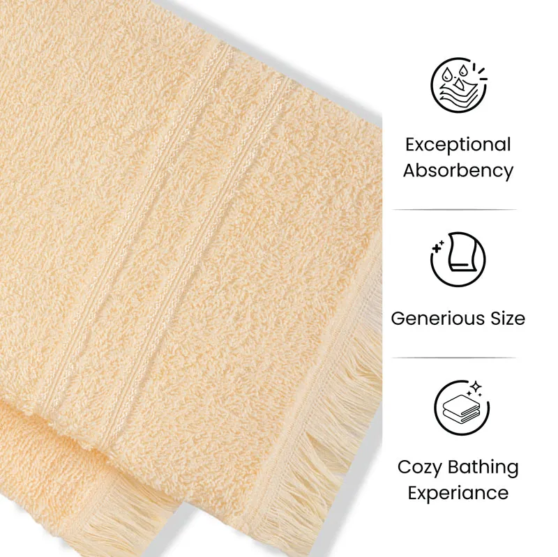 Micro Cotton LuxeDry Soothe Face Towel (Beige) - Set Of Four media 7