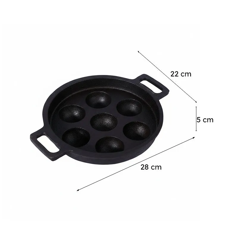 Loha Pod Cast Iron Paniyaram Pan - 22 cm media 9