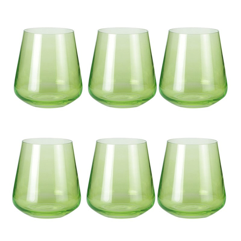 Evergreen Bohemia Crystal Red  Whiskey Glasses (400 mL) - Set of Six media 8