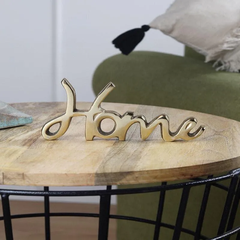 Home Aluminium Typography Showpiece - Gold media 3